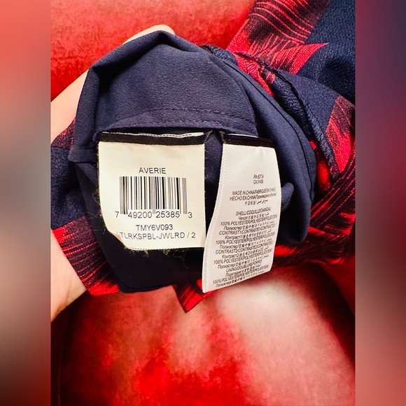 BCBGMAXAZRIA Averie Red, White and Blue Fitted Sleeveless Sheath Dress, Size 2 - Picture 7 of 13